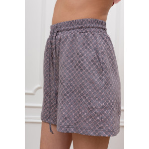 Костюм двойка женский "Плюш" кулирка (р-ры: 42-52) серый