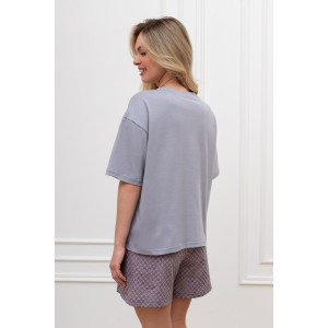 Костюм двойка женский "Плюш" кулирка (р-ры: 42-52) серый