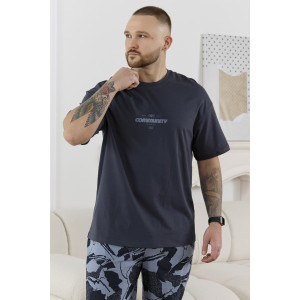 Костюм двойка мужской "Страйк" кулирка (р-ры: 48-58) графитовый