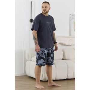 Костюм двойка мужской "Страйк" кулирка (р-ры: 48-58) графитовый