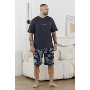 Костюм двойка мужской "Страйк" кулирка (р-ры: 48-58) графитовый