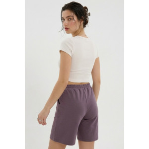 Шорты женские "Пальмира" футер 2-х нитка (р-ры: 44-58) лиловый