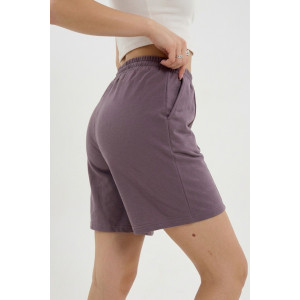 Шорты женские "Пальмира" футер 2-х нитка (р-ры: 44-58) лиловый
