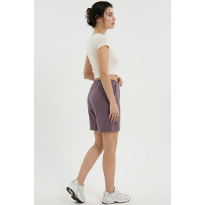 Шорты женские "Пальмира" футер 2-х нитка (р-ры: 44-58) лиловый