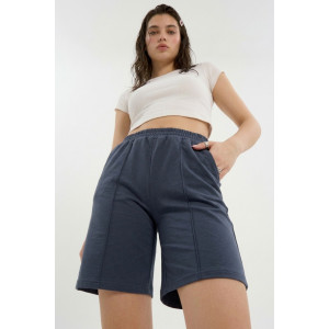 Шорты женские "Пальмира С" футер 2-х нитка (р-ры: 44-58) серый