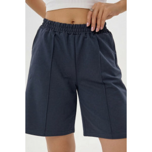 Шорты женские "Пальмира С" футер 2-х нитка (р-ры: 44-58) серый