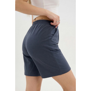 Шорты женские "Пальмира С" футер 2-х нитка (р-ры: 44-58) серый