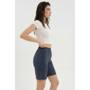 Шорты женские "Пальмира С" футер 2-х нитка (р-ры: 44-58) серый