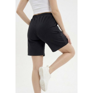 Шорты женские "Пальмира Ч" футер 2-х нитка (р-ры: 44-58) черный