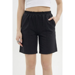 Шорты женские "Пальмира Ч" футер 2-х нитка (р-ры: 44-58) черный