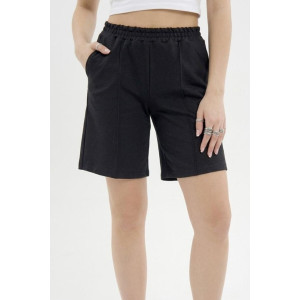 Шорты женские "Пальмира Ч" футер 2-х нитка (р-ры: 44-58) черный