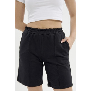 Шорты женские "Пальмира Ч" футер 2-х нитка (р-ры: 44-58) черный