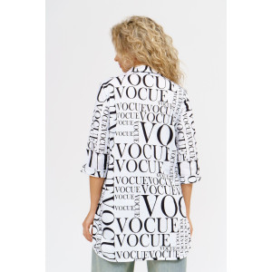 Туника женская 445 кулирка (последний размер) буквы на белом 64