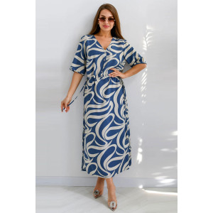 Платье женское "Ницца" штапель (р-ры: 46-60) голубой