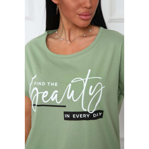 Футболка женская №29542 кулирка (р-ры: 46-56) оливка