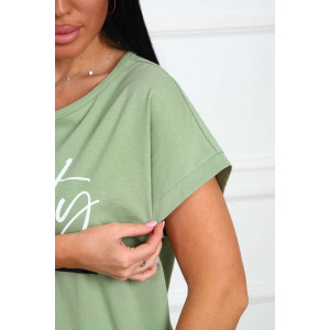 Футболка женская №29542 кулирка (р-ры: 46-56) оливка