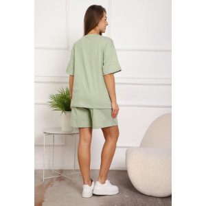 Костюм двойка женский №20524 кулирка (р-ры: 48-58) оливковый