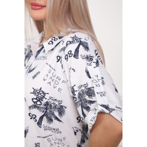 Рубашка женская №5005 кулирка (р-ры: 52-62) белый