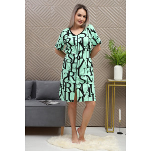 Халат женский №5003 кулирка (р-ры: 44-54) ментоловый Халат женский №5003 кулирка (р-ры: 44-54) ментоловый