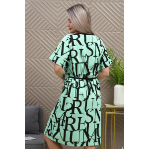 Халат женский №5003 кулирка (р-ры: 44-54) ментоловый Халат женский №5003 кулирка (р-ры: 44-54) ментоловый