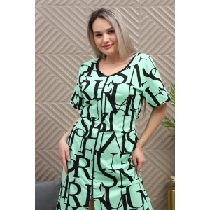 Халат женский №5003 кулирка (р-ры: 44-54) ментоловый Халат женский №5003 кулирка (р-ры: 44-54) ментоловый