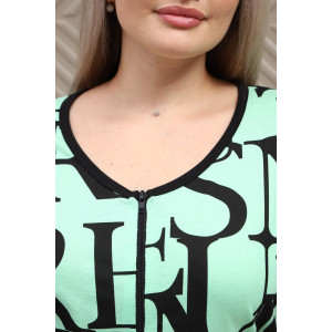 Халат женский №5003 кулирка (р-ры: 44-54) ментоловый Халат женский №5003 кулирка (р-ры: 44-54) ментоловый