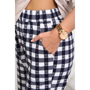 Пижама женская №5002 кулирка (р-ры: 44-56) черно-белый