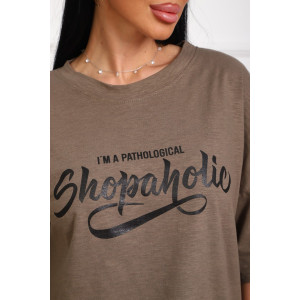 Футболка женская №5001 кулирка (р-ры: 44-56) коричневый