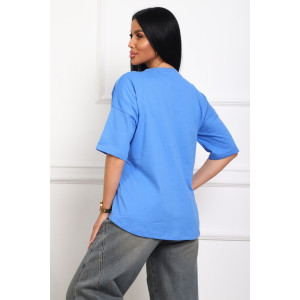 Футболка женская №5001 кулирка (р-ры: 44-56) голубой