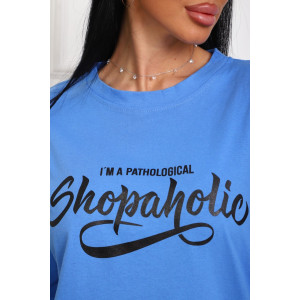 Футболка женская №5001 кулирка (р-ры: 44-56) голубой