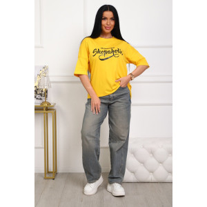 Футболка женская №5001 кулирка (р-ры: 44-56) желтый