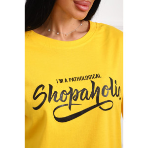 Футболка женская №5001 кулирка (р-ры: 44-56) желтый