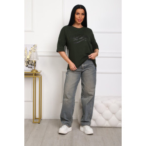 Футболка женская №5001 кулирка (р-ры: 44-56) зеленый