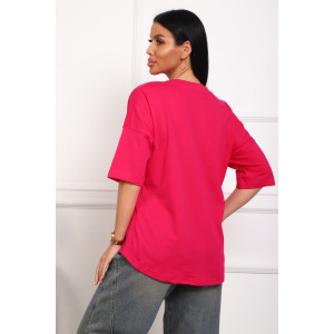 Футболка женская №5001 кулирка (р-ры: 44-56) розовый