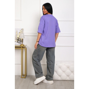 Футболка женская №5001 кулирка (р-ры: 44-56) сирень