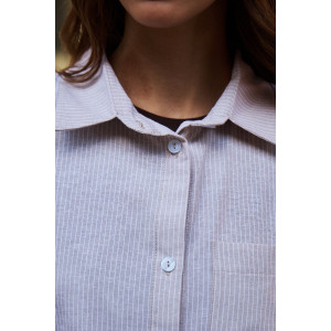 Рубашка женская №058834 полулён-поплин (р-ры: 42-56) бежевый