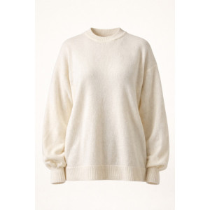 Джемпер женский №2701 "Eco Cashmere Beige" эко-кашемир (р-ры: 42-50) молочный