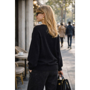 Джемпер женский №2701 "Eco Cashmere Beige" эко-кашемир (р-ры: 42-50) черный