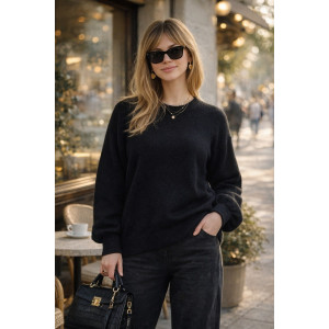 Джемпер женский №2701 "Eco Cashmere Beige" эко-кашемир (р-ры: 42-50) черный