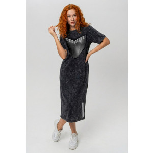 Платье женское №8597 кулирка с лайкрой (р-ры: 44-62) черный варенка-корсет