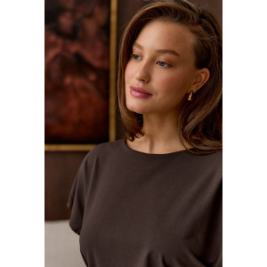 Костюм двойка женский "Завязка" вискоза (р-ры: 40-50) коричневый