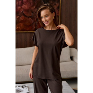 Костюм двойка женский "Завязка" вискоза (р-ры: 40-50) коричневый