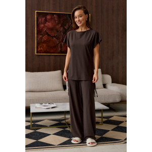 Костюм двойка женский "Завязка" вискоза (р-ры: 40-50) коричневый