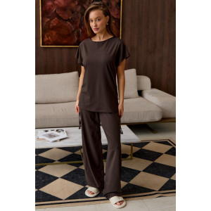 Костюм двойка женский "Завязка" вискоза (р-ры: 40-50) коричневый