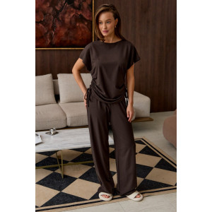 Костюм двойка женский "Завязка" вискоза (р-ры: 40-50) коричневый