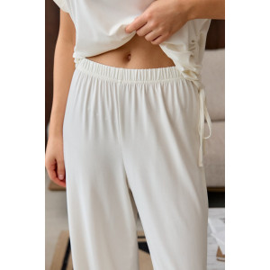 Костюм двойка женский "Завязка" вискоза (р-ры: 40-50) молочный