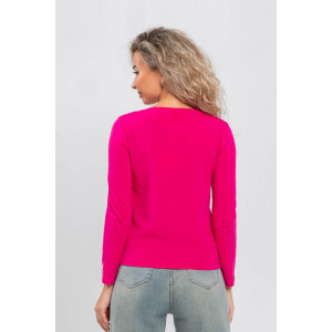 Лонгслив женский 1585/4 кулирка с лайкрой (последний размер) фуксия 46,48,52