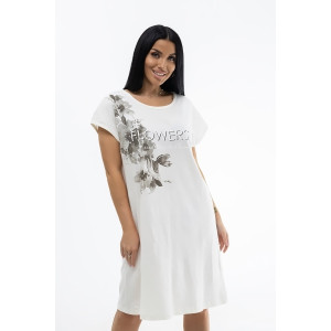 Сорочка женская 1805/11 кулирка (последний размер) молоко 50