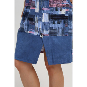 Туника женская 526 кулирка (последний размер) синий-розовый-кубик 60-62 Туника женская 526 кулирка (последний размер) синий-розовый-кубик 60-62