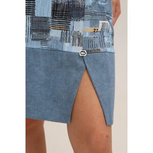 Туника женская 526 кулирка (последний размер) серый-горчичный-кубик 52-54 Туника женская 526 кулирка (последний размер) серый-горчичный-кубик 52-54